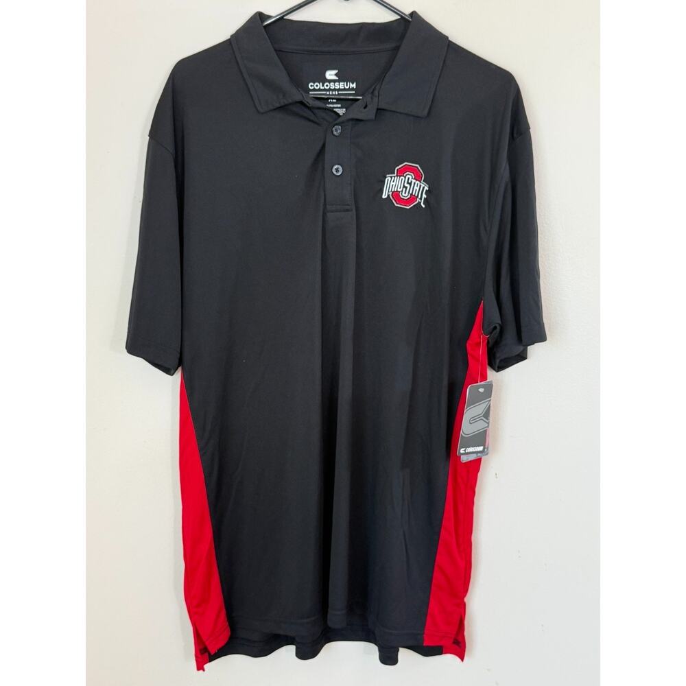 NWT Ohio State Buckeyes Polo Performance Shirt Men's XL NCAA Game Day Athletic